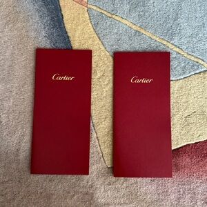 New set of two Cartier folios/folders/card/receipt holders